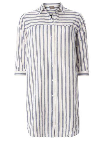 Dorothy Perkins *vero Moda White Stripe Shirt Dress