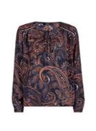 *only Black Paisley Printed Blouse