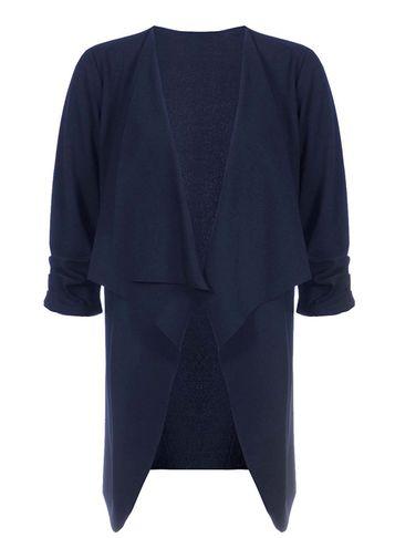 Dorothy Perkins *quiz Navy Waterfall Ruched Jacket