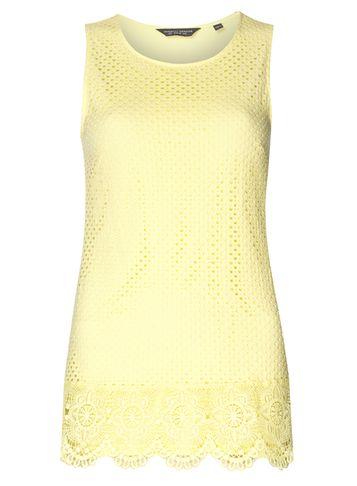 Dorothy Perkins *tall Lemon Geometric Less Shell Top