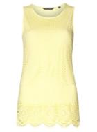 Dorothy Perkins *tall Lemon Geometric Less Shell Top