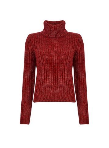 Dorothy Perkins Rust Chunky Roll Neck Jumper