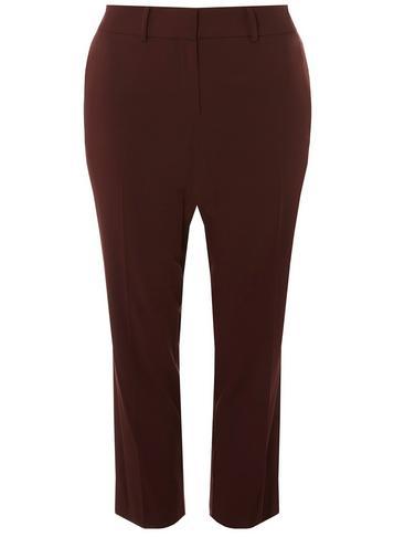 Dorothy Perkins *dp Curve Burgundy Side Stripe Ankle Grazer Trousers