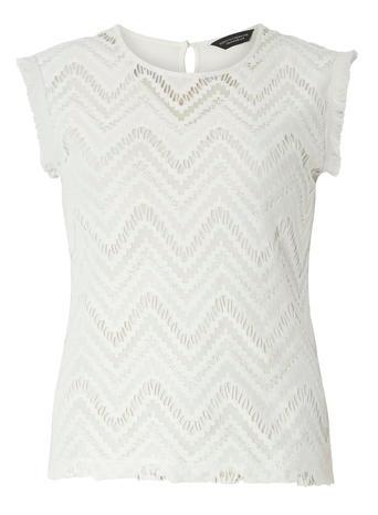 Dorothy Perkins Ivory Lace Shell Top