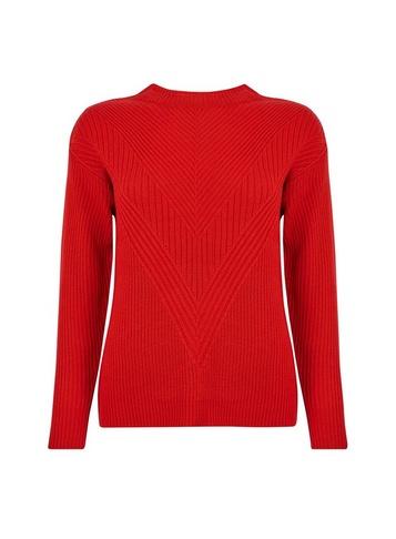 Dorothy Perkins Red Ribbed Stitch Jumper