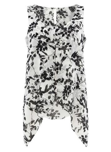 *roman Originals Ivory Asymmetric Hem Top