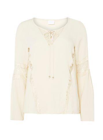 Dorothy Perkins *vila Cream Lace Insert Top