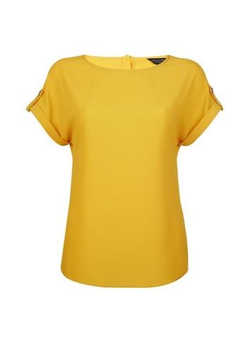 Dorothy Perkins Yellow Button T-shirt