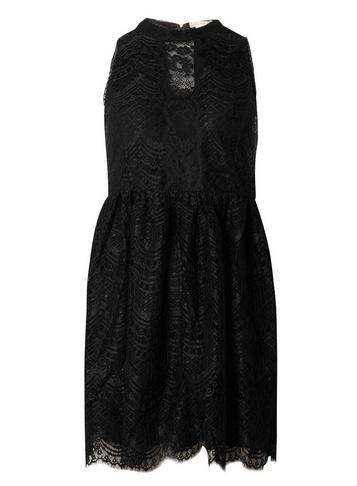 *voulez Vous Black High Neck Lace Dress