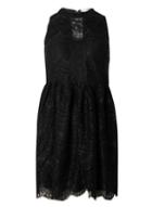*voulez Vous Black High Neck Lace Dress