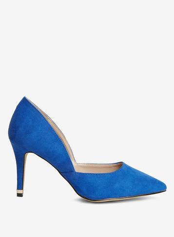 Dorothy Perkins Wide Fit Cobalt Eliza Court Shoes