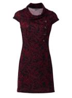 *izabel London Red Leaf Print Tunic Dress