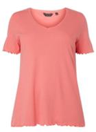 Dorothy Perkins Dp Curve Pink Ruffle T-shirt