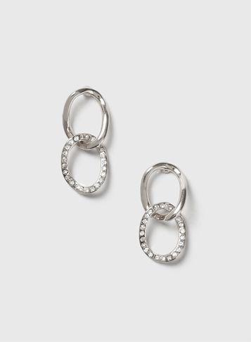 Dorothy Perkins Silver Chain Drop Earrings