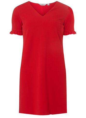 Dorothy Perkins Petite Red V-neck Shift Dress