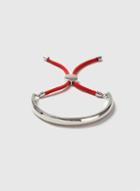 Dorothy Perkins Red And Silver Bar Bracelet