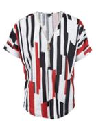 Dorothy Perkins *izabel London Multi Coloured Striped Zip Neck Top