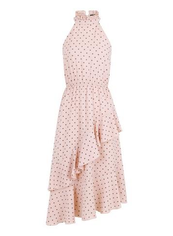 Girls On Film *girls On Film Multi Colour Spot Print Halter Neck Skater Dress