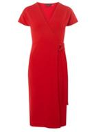 Dorothy Perkins Red D-ring Wrap Dress