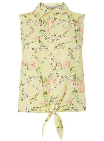 Dorothy Perkins Petite Yellow Ditsy Blouse