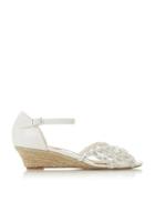 *head Over Heels By Dune White Kealan Mid Heel Sandals