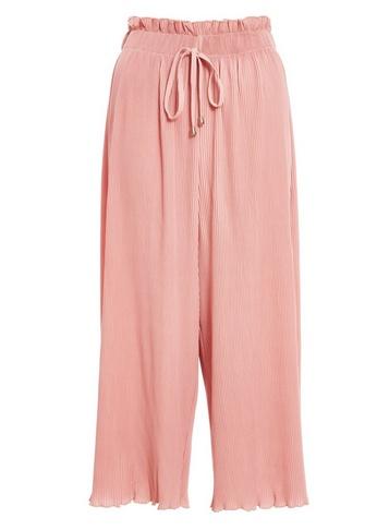 *quiz Pink Pleated Paperbag Culotte Trousers