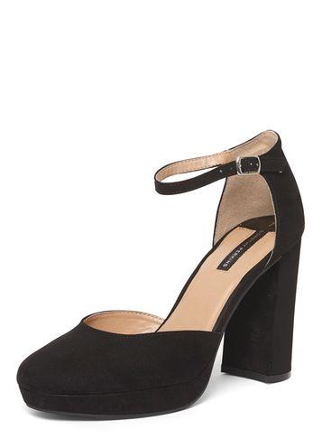 Dorothy Perkins Black 'gabrielle' Suede Style Platform Heels