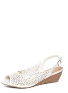 Dorothy Perkins White 'roza' Lazer Chop Wedge Sandals