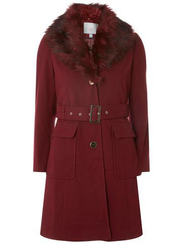 Dorothy Perkins Petite Port Faux Fur Wrap Coat