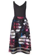 Dorothy Perkins *luxe Multi Coloured Floral And Striped Prom Dress