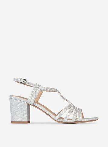 *showcase Silver Silene Heeled Sandals