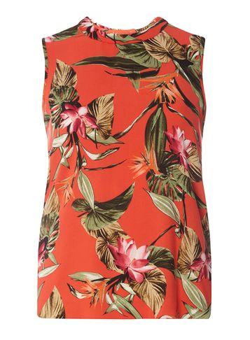 Dorothy Perkins Orange Tropical Print Top