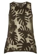 Dorothy Perkins Khaki Palm Burnout Longline Vest Top