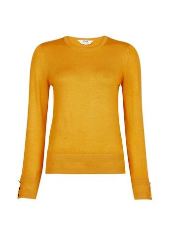 Dorothy Perkins Petite Yellow Button Detail Jumper