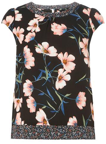 Dorothy Perkins *billie & Blossom Navy Ditsy Mix Printed Top