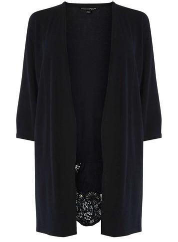 Dorothy Perkins Dp Curve Navy Lace Broderie Cardigan