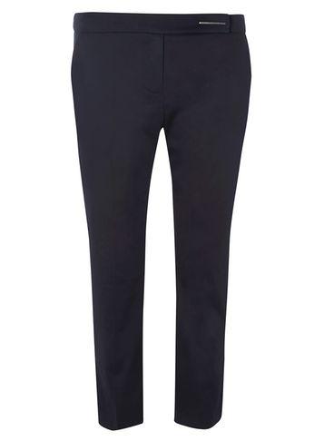 Dorothy Perkins Navy Metal Tab Cotton Sateen Trousers
