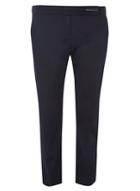 Dorothy Perkins Navy Metal Tab Cotton Sateen Trousers