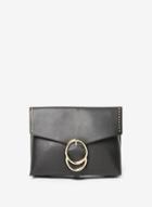 Dorothy Perkins Black Double Ring Stud Clutch Bag