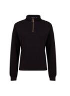 Dorothy Perkins Black Sweat Top With Zip Detail