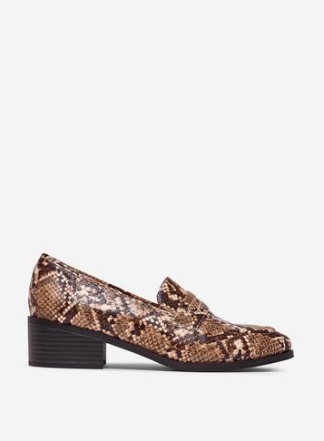 Dorothy Perkins Multi Colour 'liza' Snake Print Loafers