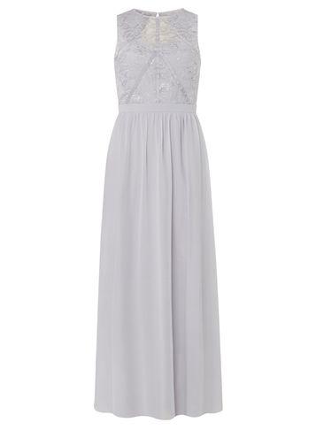 Dorothy Perkins *showcase Grey Evening Maxi Dress