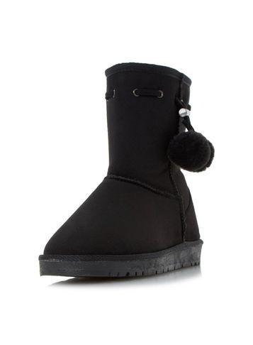 Dorothy Perkins *head Over Heels By Dune 'rozz' Black Flat Boots