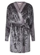 Dorothy Perkins Grey Velvet Loungewear Dressing Gown