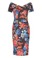 Dorothy Perkins *feverfish Multi Colour Floral Print Bardot Dress