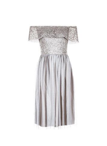 *showcase Grey 'camille' Bardot Dress