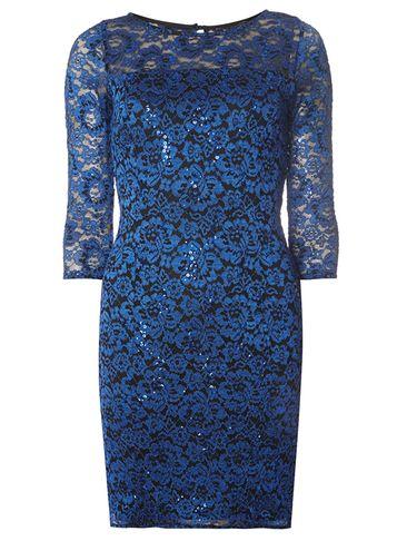 Dorothy Perkins *billie & Blossom Cobalt Lace Bodycon Dress