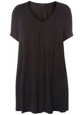 Dorothy Perkins Dp Curve Black Front Pleat Top