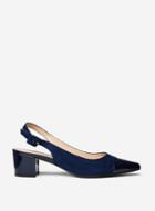 Dorothy Perkins Wide Fit Navy Darling Slingback Court Shoes
