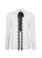 Dorothy Perkins Petite Ivory Romantic Tie Long Sleeve Shirt